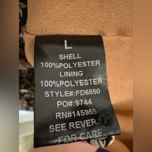 VICI Floral Long Sleeve Ruffle Mini Dress Women’s Size Large - Picture 6 of 7